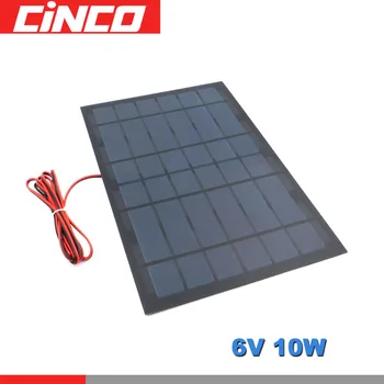 

Poly Panel Solar monocrystalline Silicon 6V 10Watt with 200cm extend cable DIY 12V Battery Charger Module Solar Cell wire toy