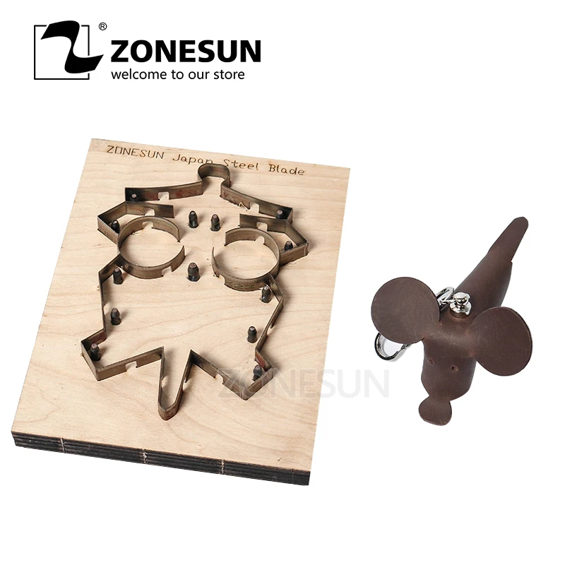 

ZONESUN Japan Steel Blade Rule Die Clicker Dies Punch Tool Mouse Cutting Mold Wood Templat For Leather Die Cutting Machine