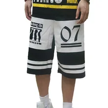 Длинные летние мужские шорты в стиле хип-хоп, большие размеры, мешковатые мужские шорты, модные уличные стильные мужские тренировочные брюки бермуды Harajuku