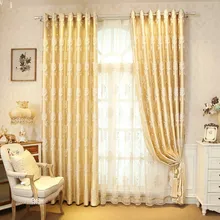 Роскошные золотые занавески, жаккардовый тюль для гостиной, ткань, ткань, Затемненные занавески, окна для спальни, домашний декор, занавески