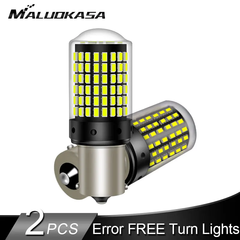 

2PCS LED Canbus Turn Signal Light Bulb 1156 7440 p21w Canbus Error FREE Car Turn Lights P21W BA15S PY21W 12V No Hyper Flash