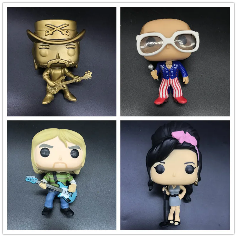 Рок певец Kurt Cobain/Lemmy Kilmister Gold/Amy Winehouse/Элтон Джон/модель персонажа игрушки