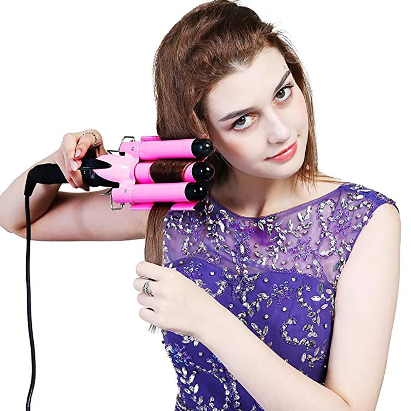 

Professional Curling Iron Ceramic Triple Barrel Hair Styler Hair Waver 3 Barrel Curling Iron 1 Hair Care Styling Tools