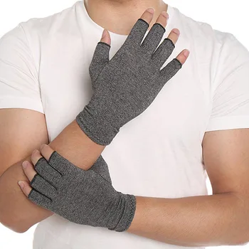 

1 Pair Compression Glove Carpal Tunnel Wrist Support Arthritis Therapy Pain Relief Fingerless Gloves MSU99