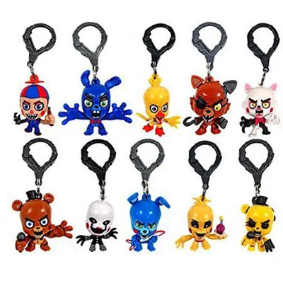 

Hot! 10pcs/set five nights at freddy toy minecraft 4 FNAF Foxy Chica Bonnie Freddy Action Figures Kid Toy Christmas Gifts
