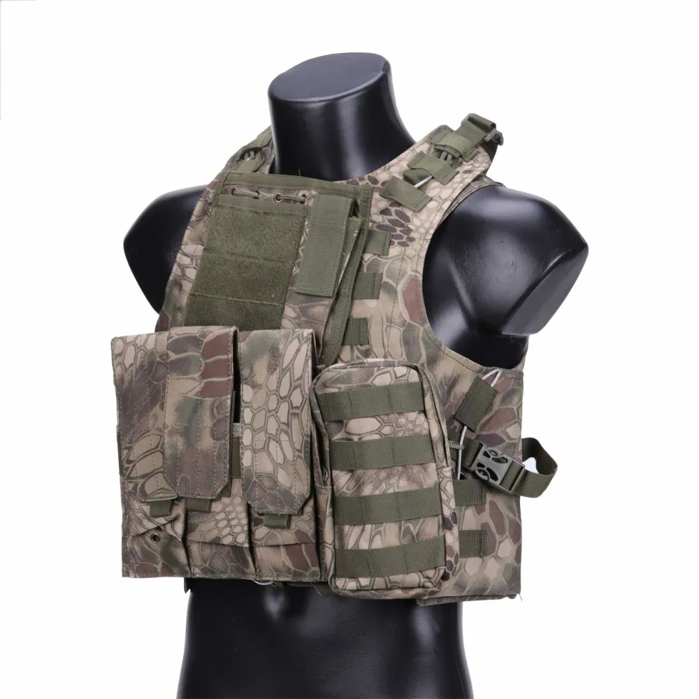 

Outdoort Hunting Fishing Accessories Camouflage Vest Amphibious Multi Pockets Military Tactical Plate Carrier
