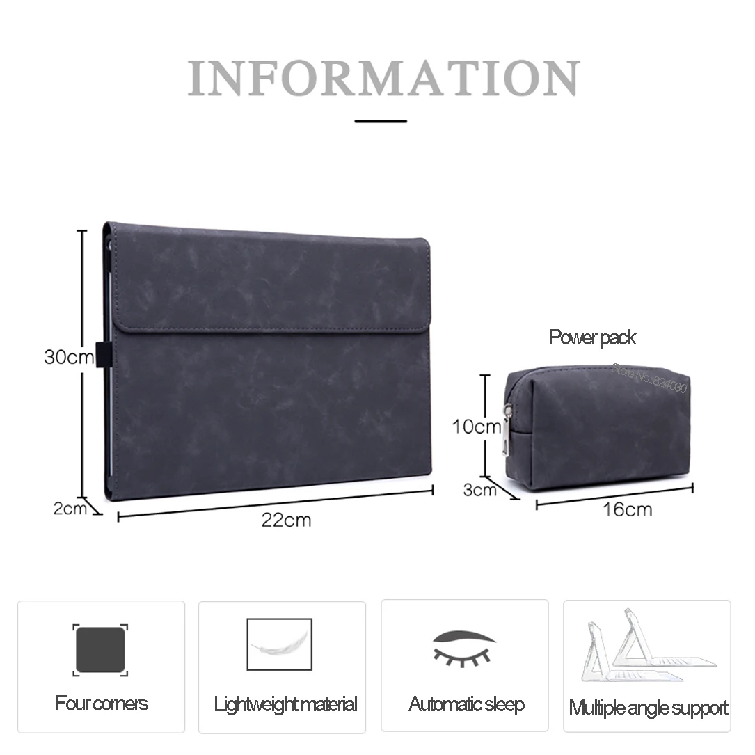 Portátil para Microsoft Surface Pro 67 Case 12.3 Polegada Tablet Suporte Dobrável para Superfície Nova Pro Manga Case do - Imagem 4