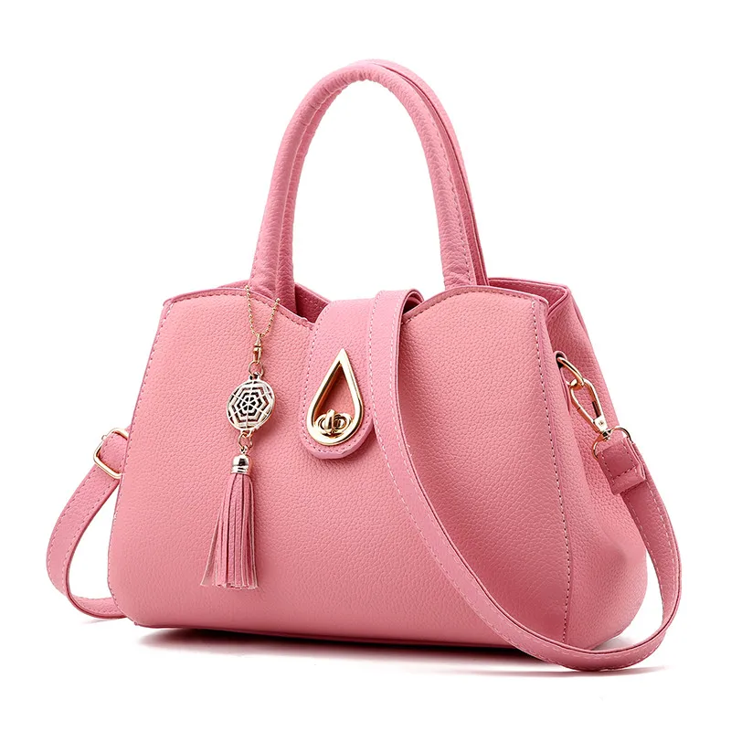 Hobos Women Handbag Tassel PU Leather Totes Bags Water Drop Shape Pattern Women Shoulder Bag ...