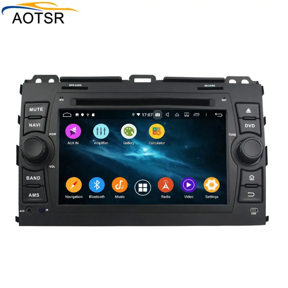 Top DSP 4GB+64GB Android 9.0 Car dvd player for Toyota Land cruiser Prado 2006-2010 GPS Navigation Auto Radio Video BT MAP headunit 1