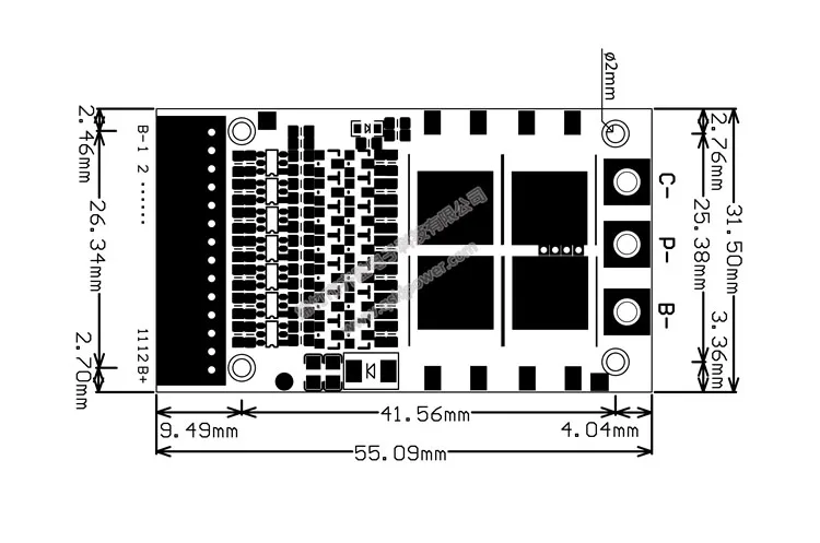 DYKB 6 S-13 S 25A BMS LiFePO4 литий-ионная плата защиты батареи 24 в 36 в 48 в 7S 8S 10S 12S для электрических инструментов ups автомобиля