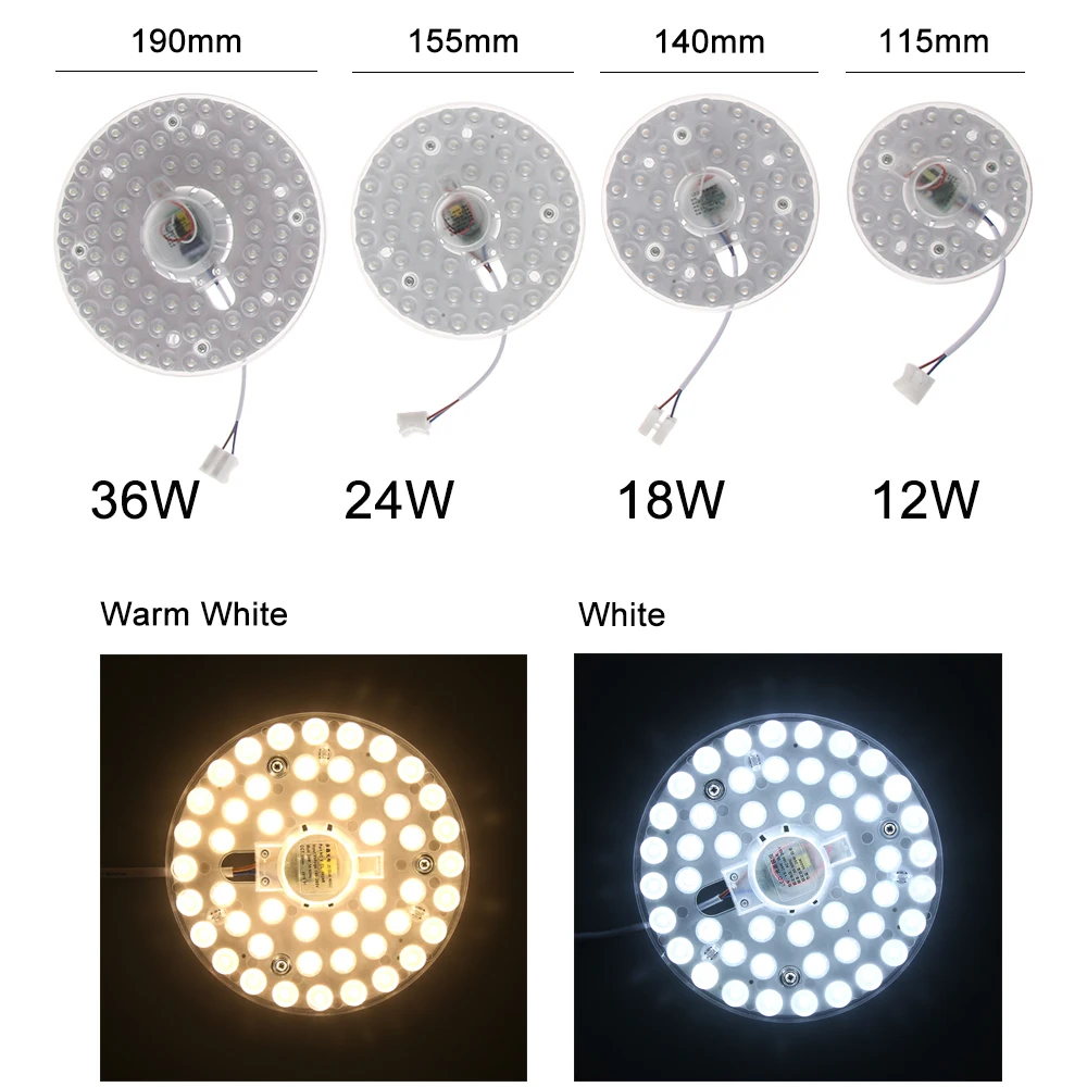 LED Module Source Ceiling Lamp Indoor Ceiling Light Source AC220V 12W 18W 24W 36W Remould Led High Brightness Lighting