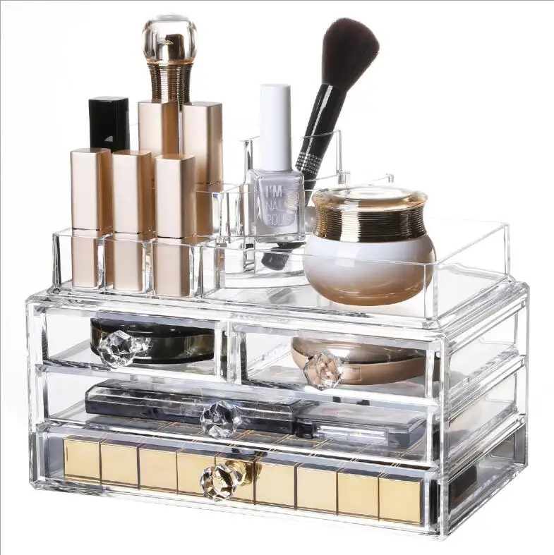 

Acrylic Nail Art Tool Brushes Files Storage Box Multi-layer Three-layer Drawer Type Large Plastic Home Cosmetics Jewelry Box
