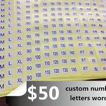 Пользовательские Cilcle-shape самоклеющиеся наклейки s числа буквы слова стикер Подарочная этикетка оптом