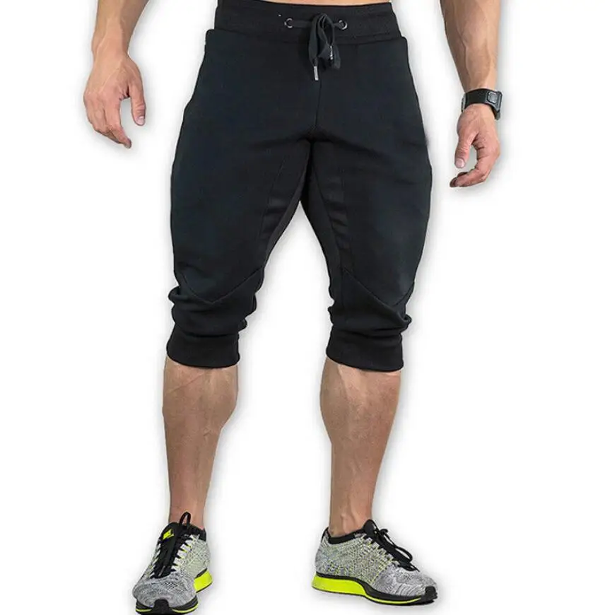 Модные мужские шорты для фитнеса с кулиской для бодибилдинга мужские хлопковые повседневные летние брюки m-xxl