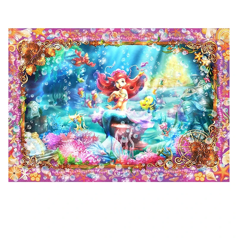 

Round & Square Mosaic diamond painting cross stitch rhinestone Full embroidery Photo by numbers Underwater mermaid
