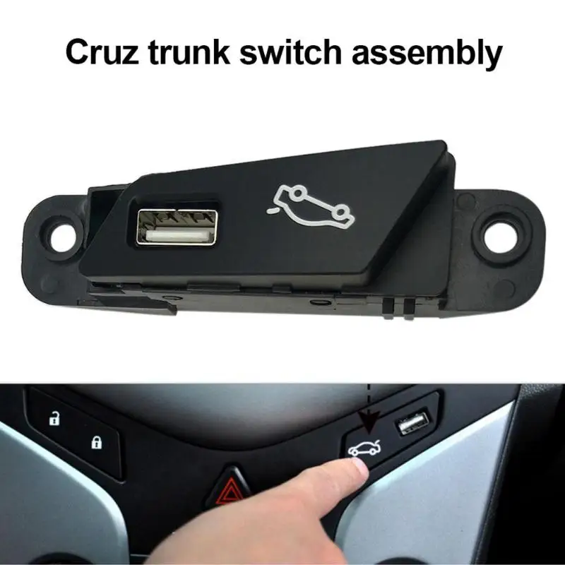 

9V- 16V Car Trunk Open Close Button Switch Assembly With USB Port for Chevrolet Cruze 3A Automobile Interior Accessaries