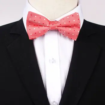 

Hlinayi 2019 Men's polyester candy colored point suit shirt bow tie