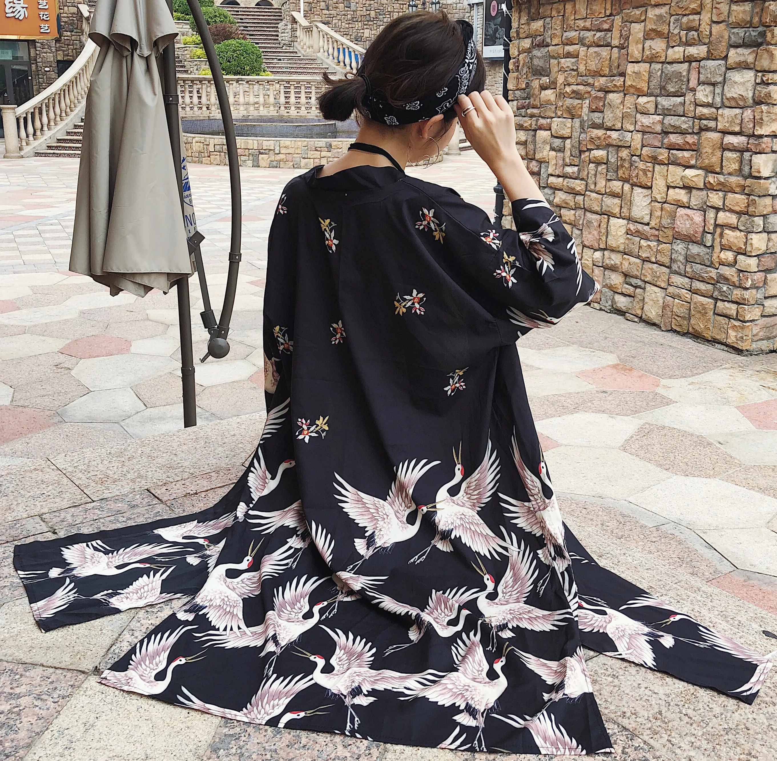 Летнее женское кимоно Yukata в японском стиле, кардиган с модным принтом, блузка, куртка, традиционное японское платье, женские кимоно, платье