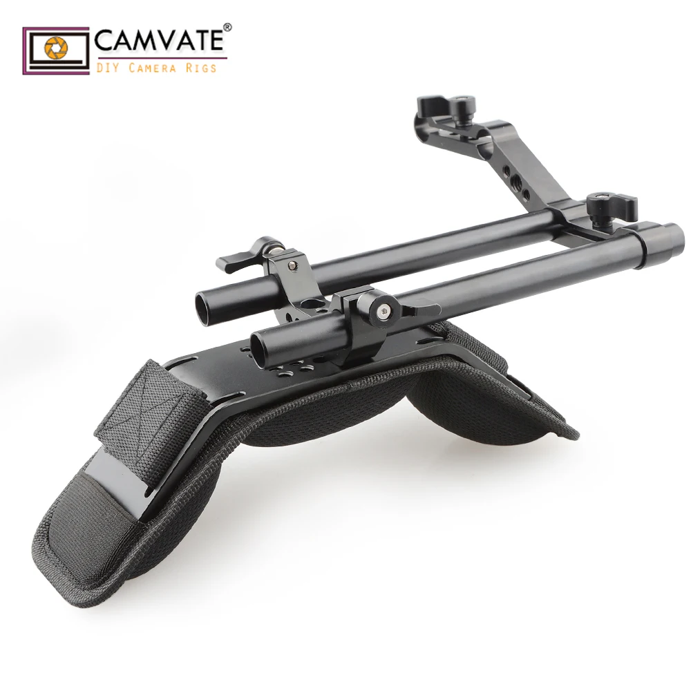 CAMVATE Camera Shoulder Mount Kit With Foam Shoulder Pad & Z Shaped Railblock Rail For DSLR Camera / DV Camcorder Support System