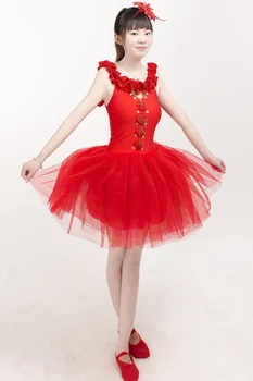 

women ballet dress high class girl's ballet dresses Classical latin TUTU women dance costume Performanc Costume red color