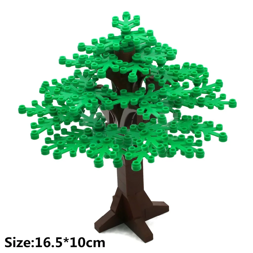 New Arrival 6 Holes Leaves LegoINGlys City MOC Big Green Tree Building Blocks Set DIY Garden Accessories Bricks Kids Toys Gifts (7)