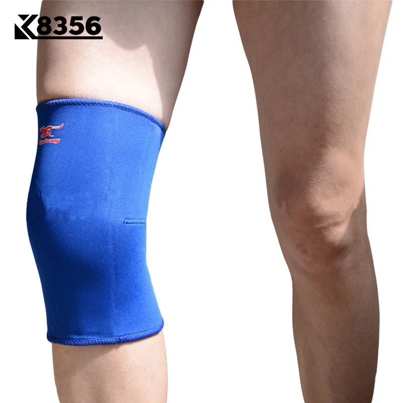 K8356 تنفس منصات الركبة كرة الطائرة اللياقة الركبة دعم الركبة الأكمام الرياضة سلامة الركبة حماية الزرقاء 1 قطع