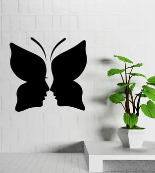 

Wall Decal Butterfly Girl Face Abstract Decor Art Vinyl Mural