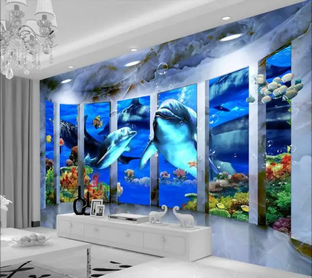 3d room wallpaper custom mural non woven wall sticker 3 d space