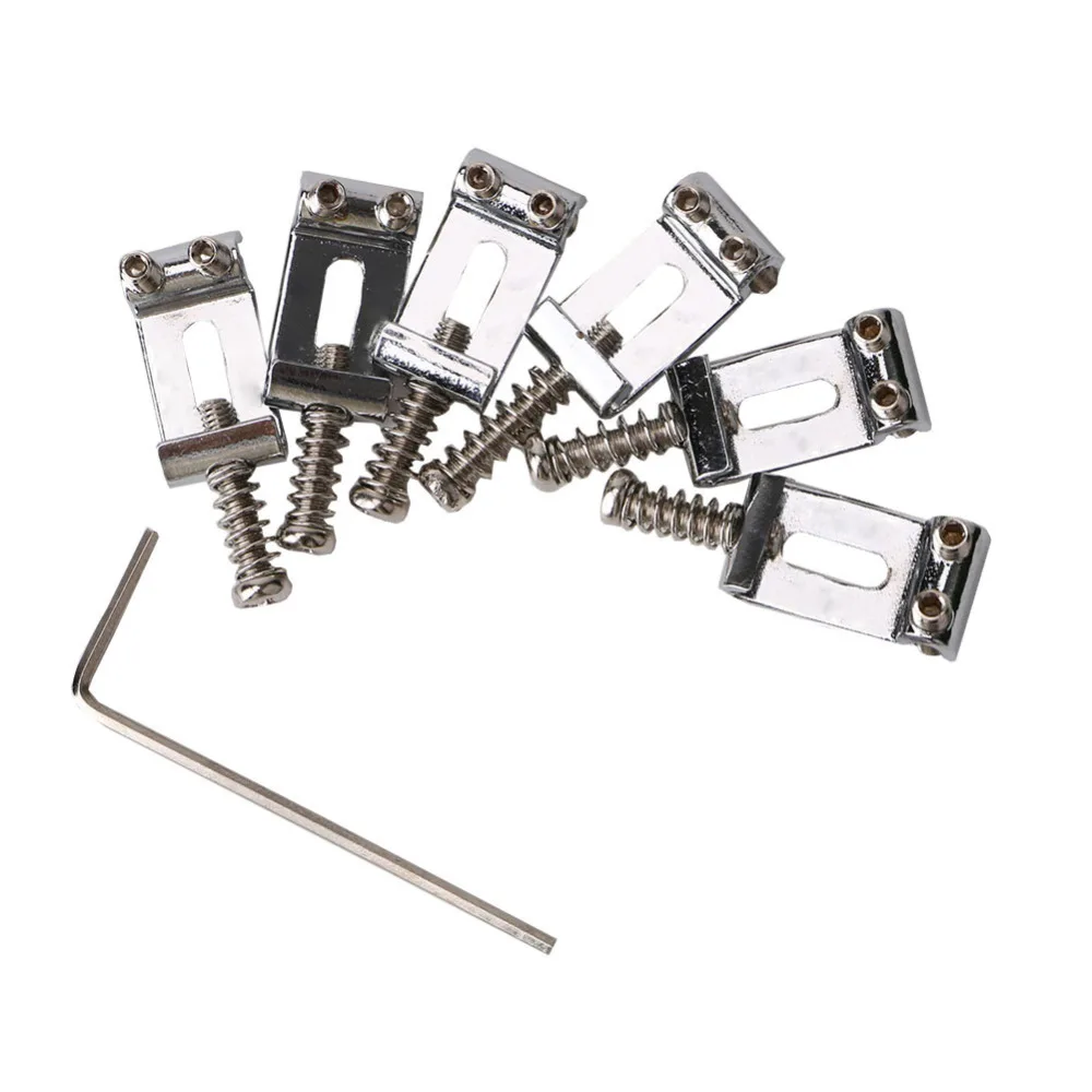 

Homeland 6pcs/Set Metal Bridge Saddles For Electric Fender Stratocaster Guitar High Quality Guitar Bridge Saddles