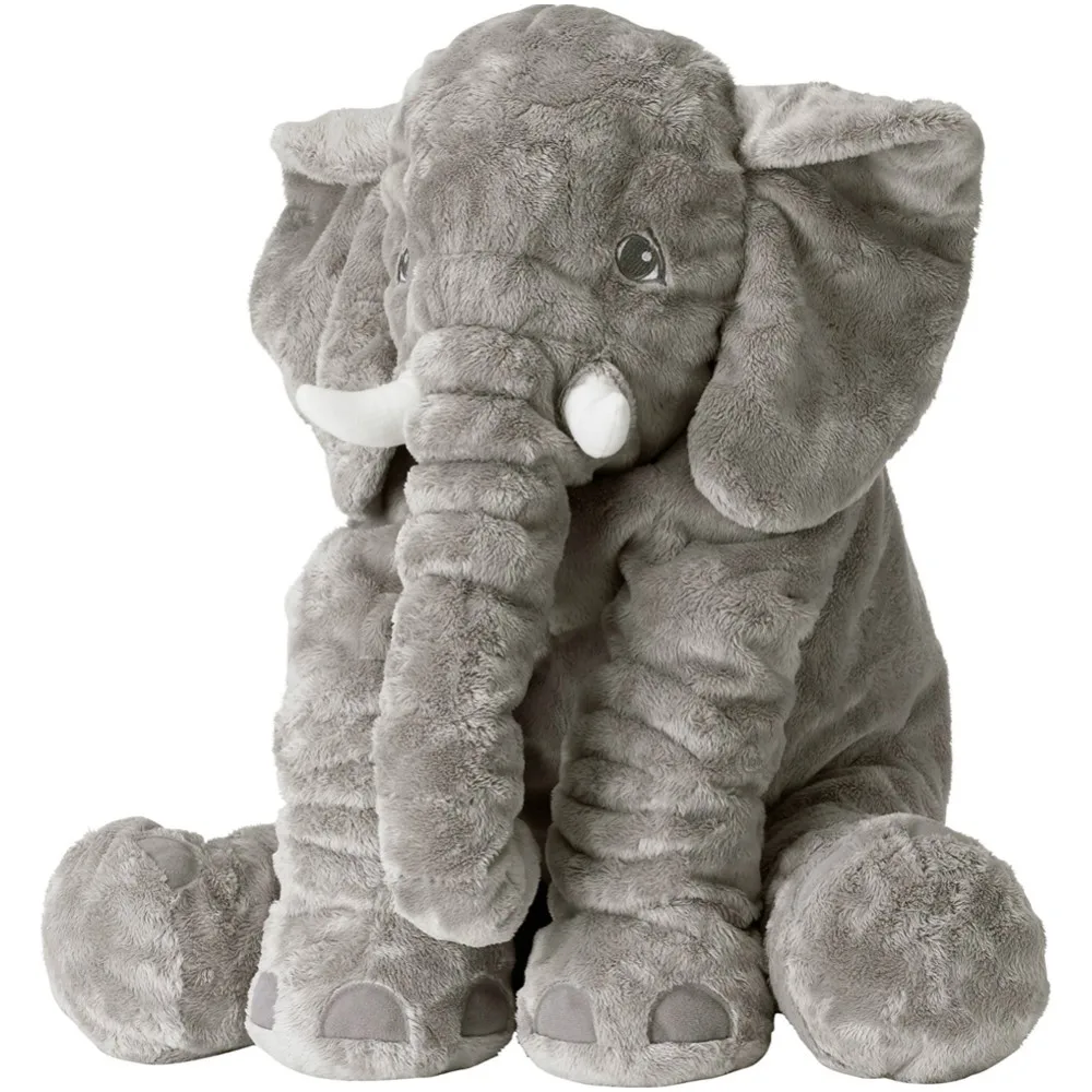 Мультяшная большая плюшевая игрушка в виде слона, 60 см, детская подушка для сна, мягкая подушка, слон, кукла, Детская кукла, подарок на день рождения для детей