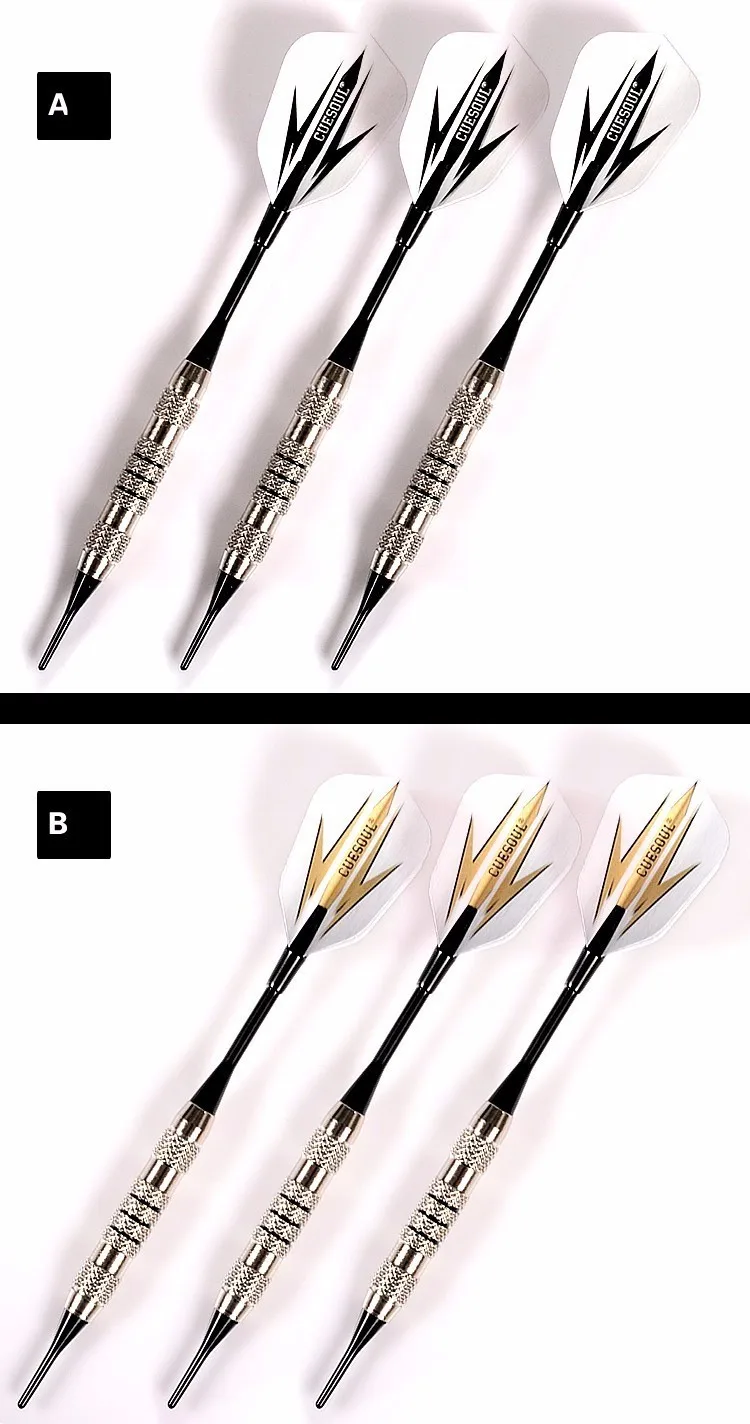 3 шт. Профессиональный Дартс 16 г мягкие Дартс Электронный мягкий наконечник с хромированным железным алюминиевым валом Крытый дартс игры