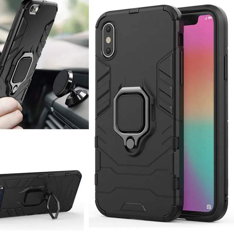 

Fundas Cover for iPhone iPhine XS max X 8 7 Plus 6 / 6s Plus 5 S se XR shockproof antiskid armor car magnet Case Caso