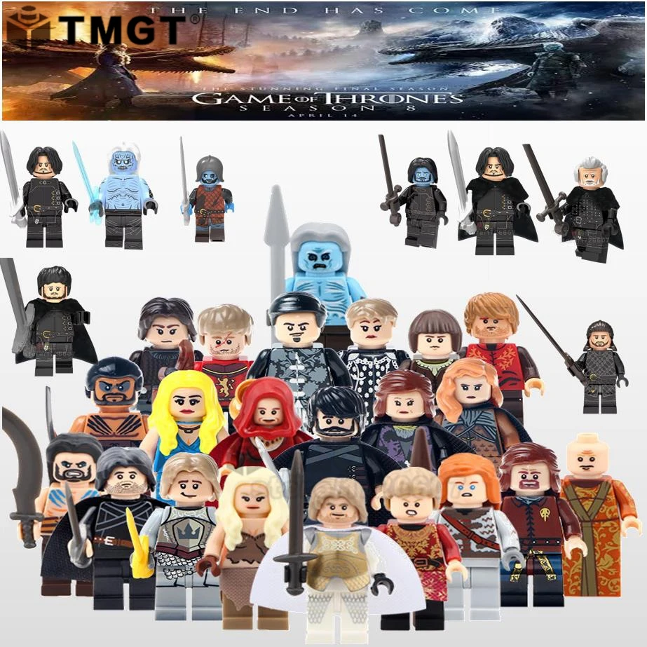 

20pcs/lot legoings Game of Thrones The Final Season john snow Khal Drogo Tyrion Lannister Building Brick Block children toy gift