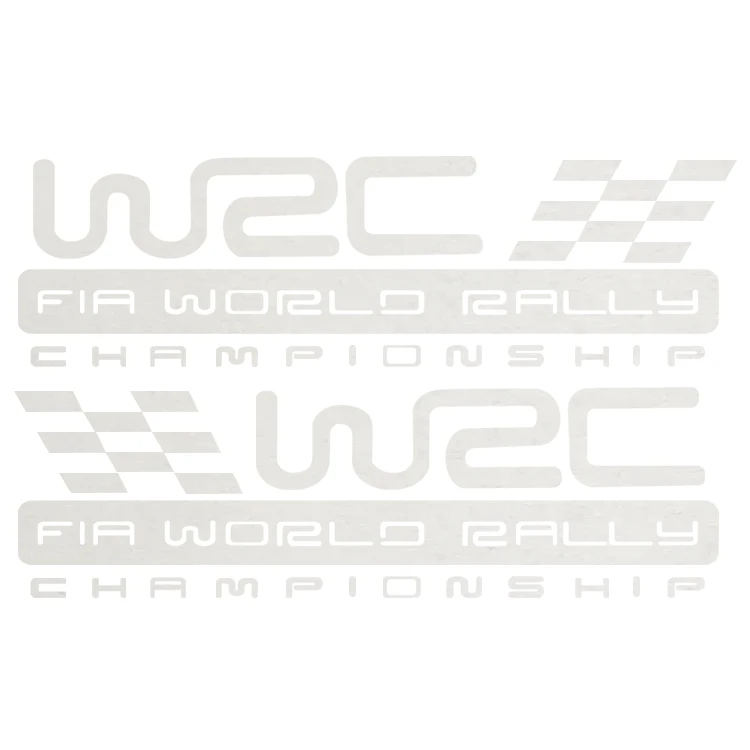 2 шт. WRC дверные наклейки Чемпионат мира по ралли для автомобильного стайлинга светоотражающий виниловый спортивный стикер ручка для тела Гирлянда Наклейка - Название цвета: Sliver