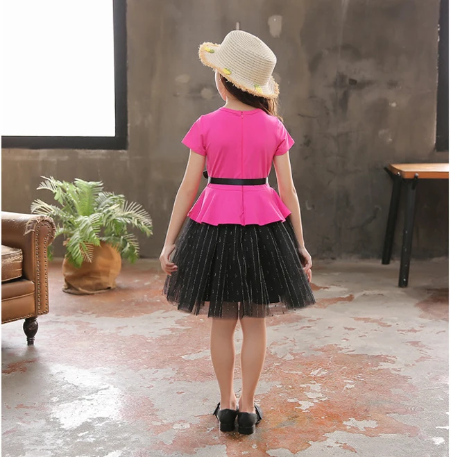 Летнее платье с короткими рукавами для девочек кружевные платья ...