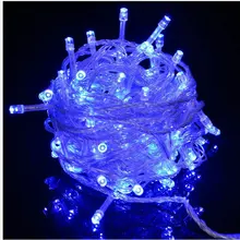 20 шт./партия, 10 м, 100 лампочек, светодиодная гирлянда, открытый, для рождественской вечеринки, для сада, водонепроницаемый, Рождественский, домашний, Свадебный декор, Linkable DC jack