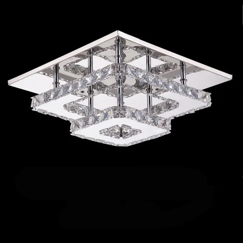 Новые квадратный crystal led Люстры высокой мощности 36 Вт светодиодные лампы гостиная люстра из нержавеющей стали LED блеск люстра