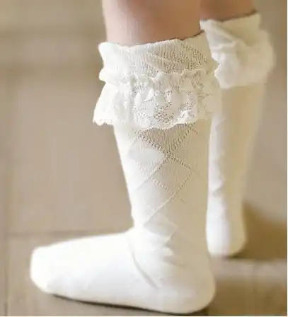 baby dress socks with lace
