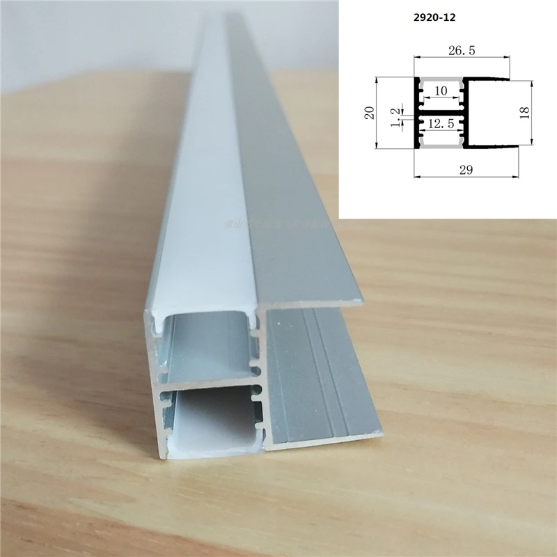 5-30 шт./лот 40 дюймов 18 мм зажим приборной панели двухстороннее освещение светодиодный алюминиевый профиль, 12 мм полоса линейный канал для деревянной мебели
