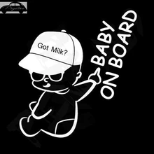 

Pegatina Baby In Car Waving Baby on Board Safety Sign Cute Car Decal Vinyl Sticker
