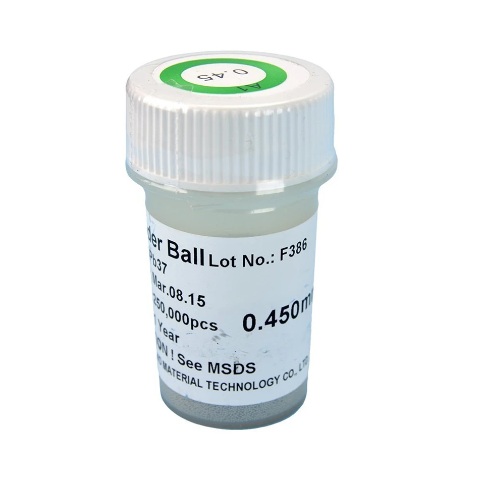 

PMTC 250k 0.45 mm Leaded BGA Solder Ball For BGA Rework Reballing Soldering Welding Repair