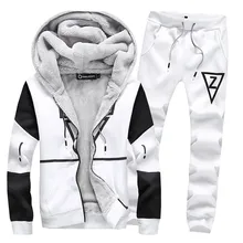 Зимние комплекты из двух предметов флис костюм серый мужской Толстовка+ Брюки спортивные костюм Для мужчин плюс Размеры 5XL Худи комплект