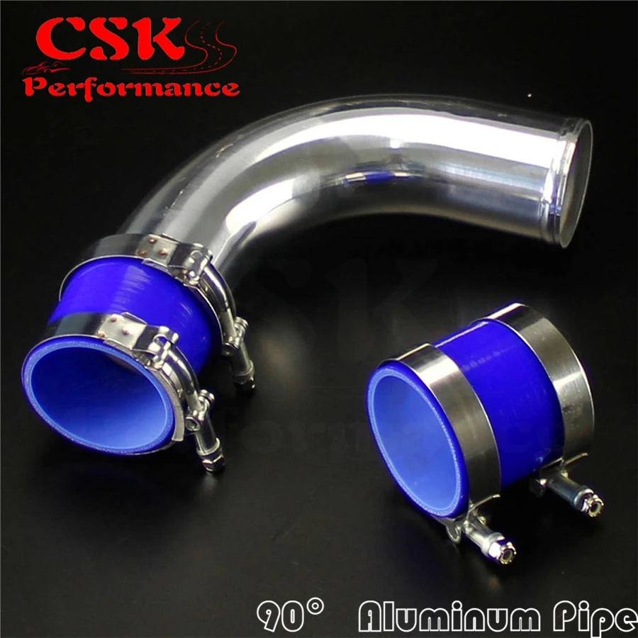 90Deg 80mm 3.15&quot Aluminum Intercooler Piping pipe Tube+Silicone hose w/ T-clamps |