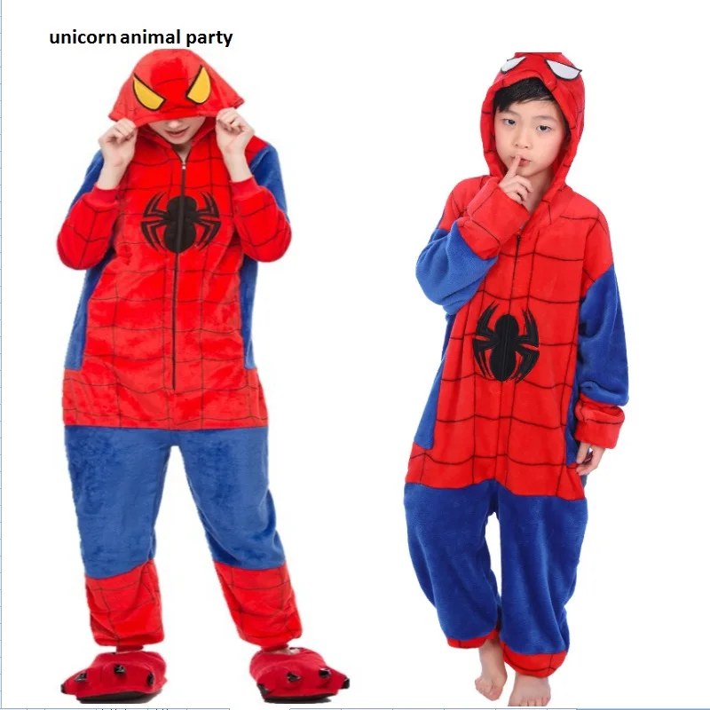 

Animal pajamas spider-man adult women pajamas flannel animation cartoon Halloween Costums animals of men Unisex