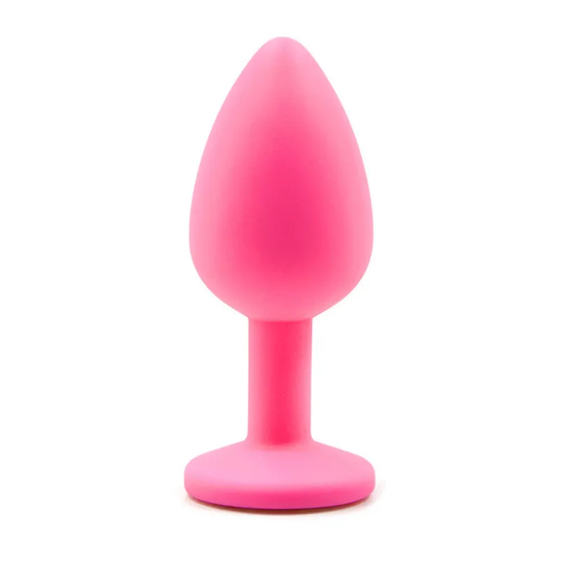 Adult Accessory Silicone Anal Plug Silicone Women and Men Erotic Butt Plugs with Colorful Crystal Jewelery plugue anal  (5)