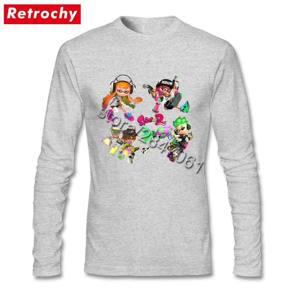 Большой высокий Splatoon 2 футболка Для мужчин героев мультфильмов крутая брендовая
