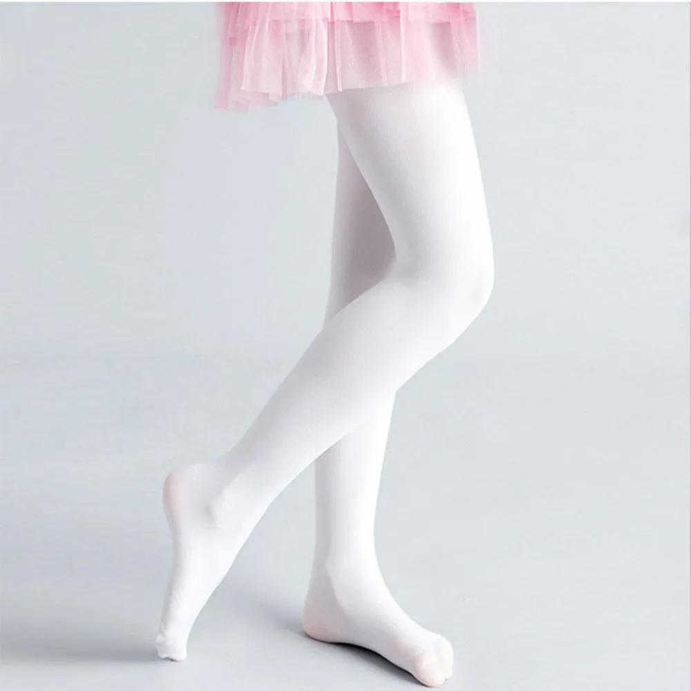 

2019 New Fashion Kids Girls Ballet Warm Soft Thick Fleece White Leggings Lined Trousers Pantyhose For Dance