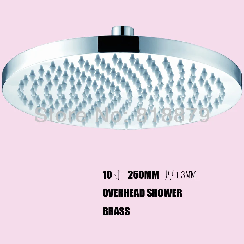 10" Round shower rose retractable copper bathroom rain shower head