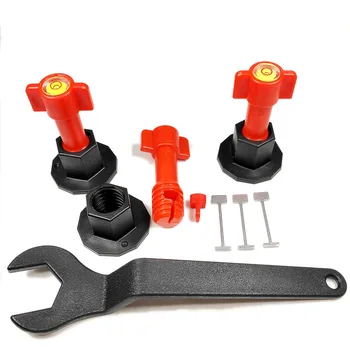 

Reusable Anti-Lippage Tile Leveling System Locator Bricklayer Tool Set 24 Tile Leveling System Tools 50 Steel needles 1 Wrench