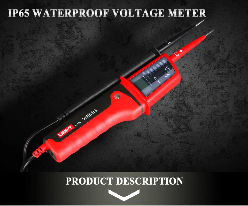 UNI-T UT15C водонепроницаемый цифровой измеритель напряжения 24 В~ 690 В AC/DC тестеры напряжения ЖК-дисплей Автоматический диапазон фазы вращения тестер напряжения